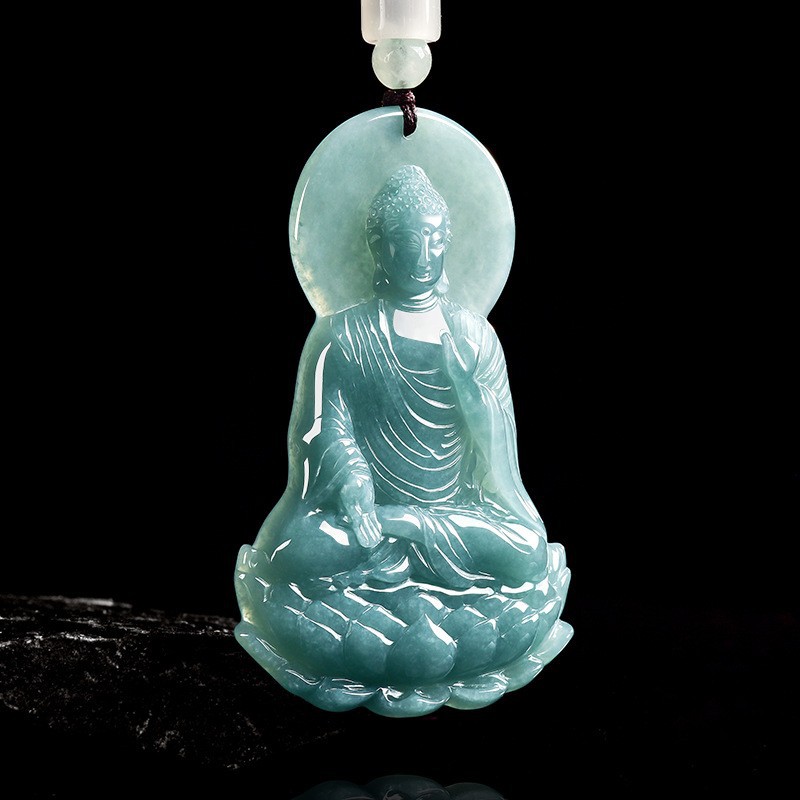 Jewelry & Watches Vitopoulos Reviews - Natürliche burmesische Jadeit-Buddha-Anhänger-Halskette, modischer Schmuck aus