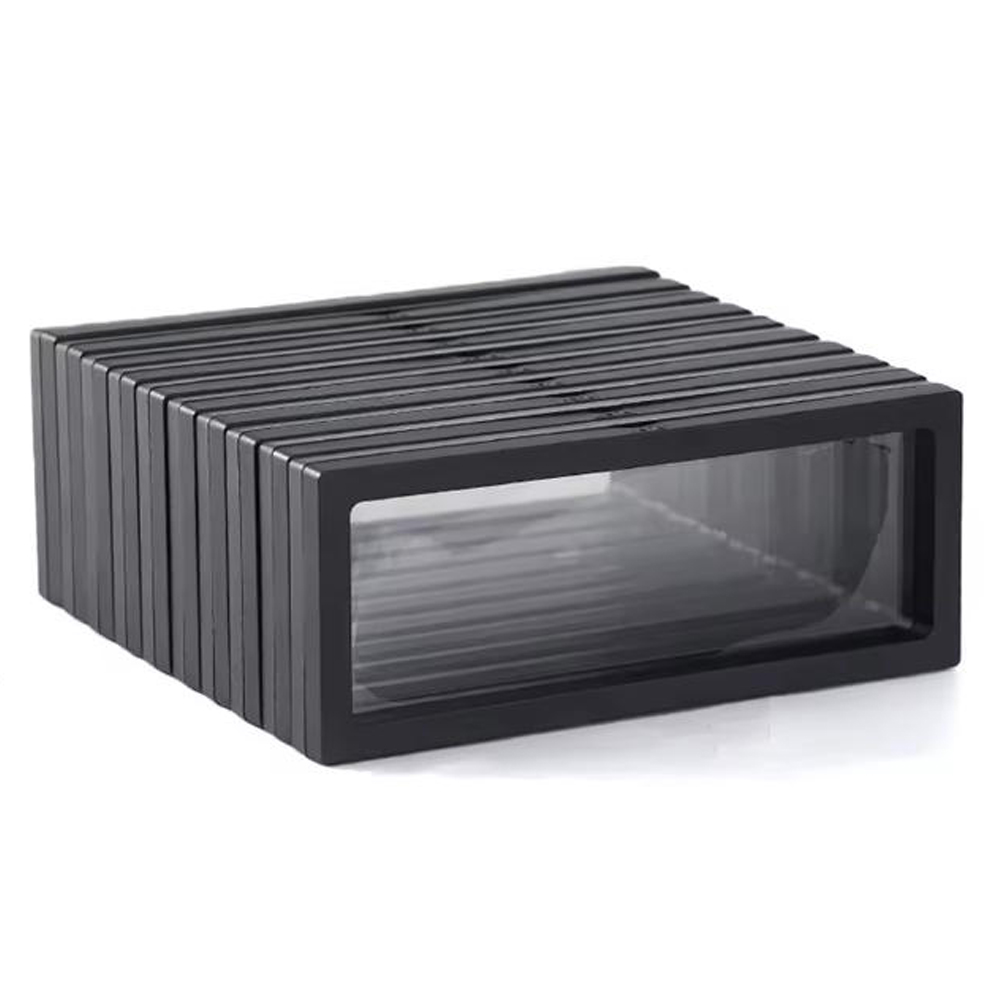 Watch Display Box - Schwarz, 10 Stück, transparenter schwebender Rahmen-Displayständer,