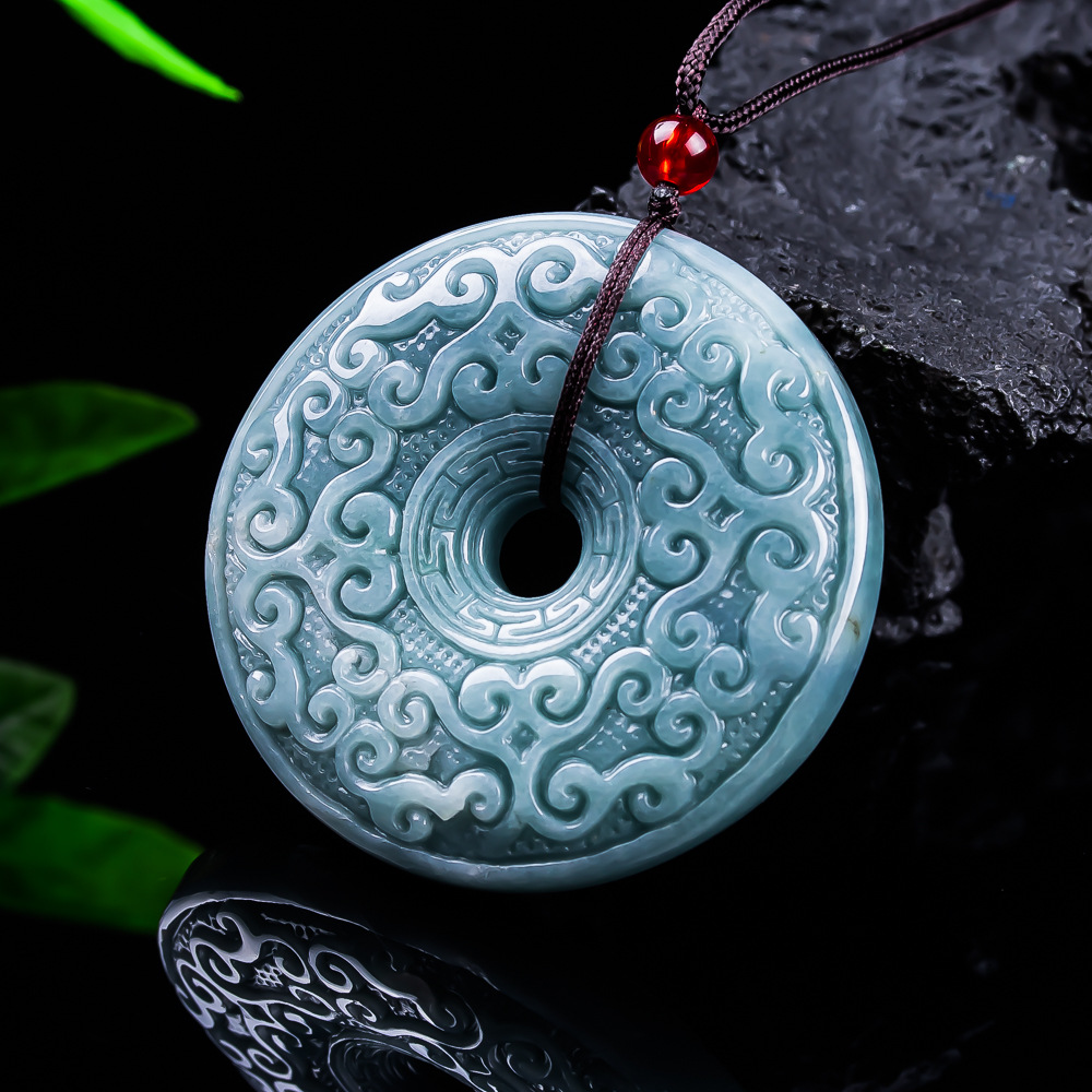 Jewelry & Watches Vitopoulos Reviews - Natürliche burmesische Jadeit-Blumen-Anhänger-Halskette, Vintage-Designer-Schmuck, luxuriöse Accessoires,