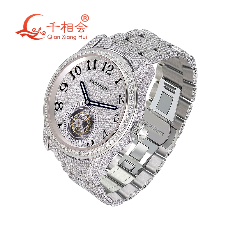 Vvs Jewelry Watches - Luxuriöse mechanische Herren-Armbanduhr voller VVS-Schmuckuhr mit