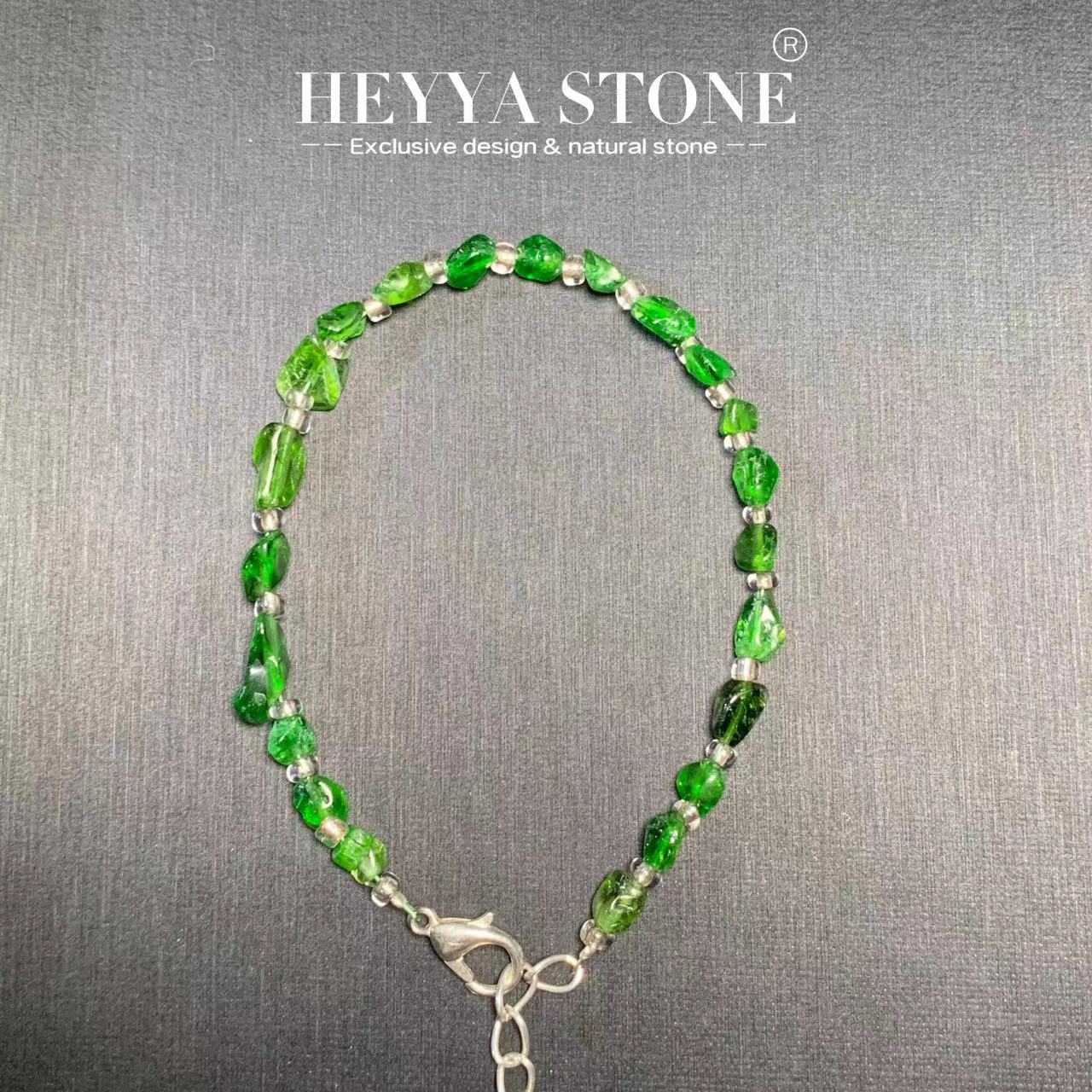 Gemstone Bracelet Healing - HEYYA STONE Armband mit natürlichem Diopsid,