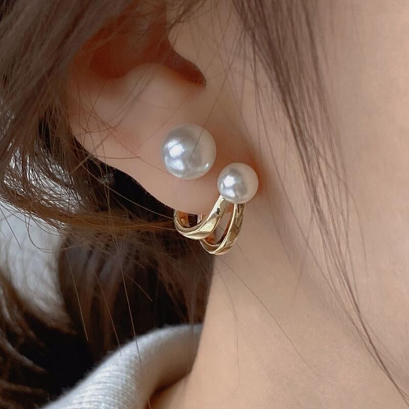 Pearl Stud Earrings - 925 Silber Nadel Koreanische Mode Perle
