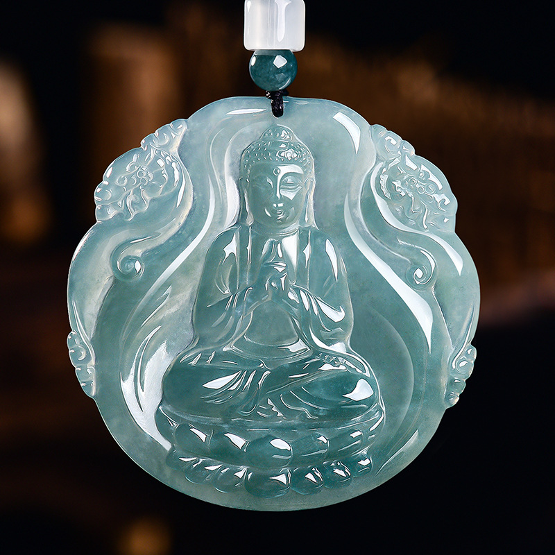 Jewelry & Watches Vitopoulos Reviews - Natürliche burmesische Jadeit-Buddha-Anhänger-Halskette, Edelstein, echter Jade,