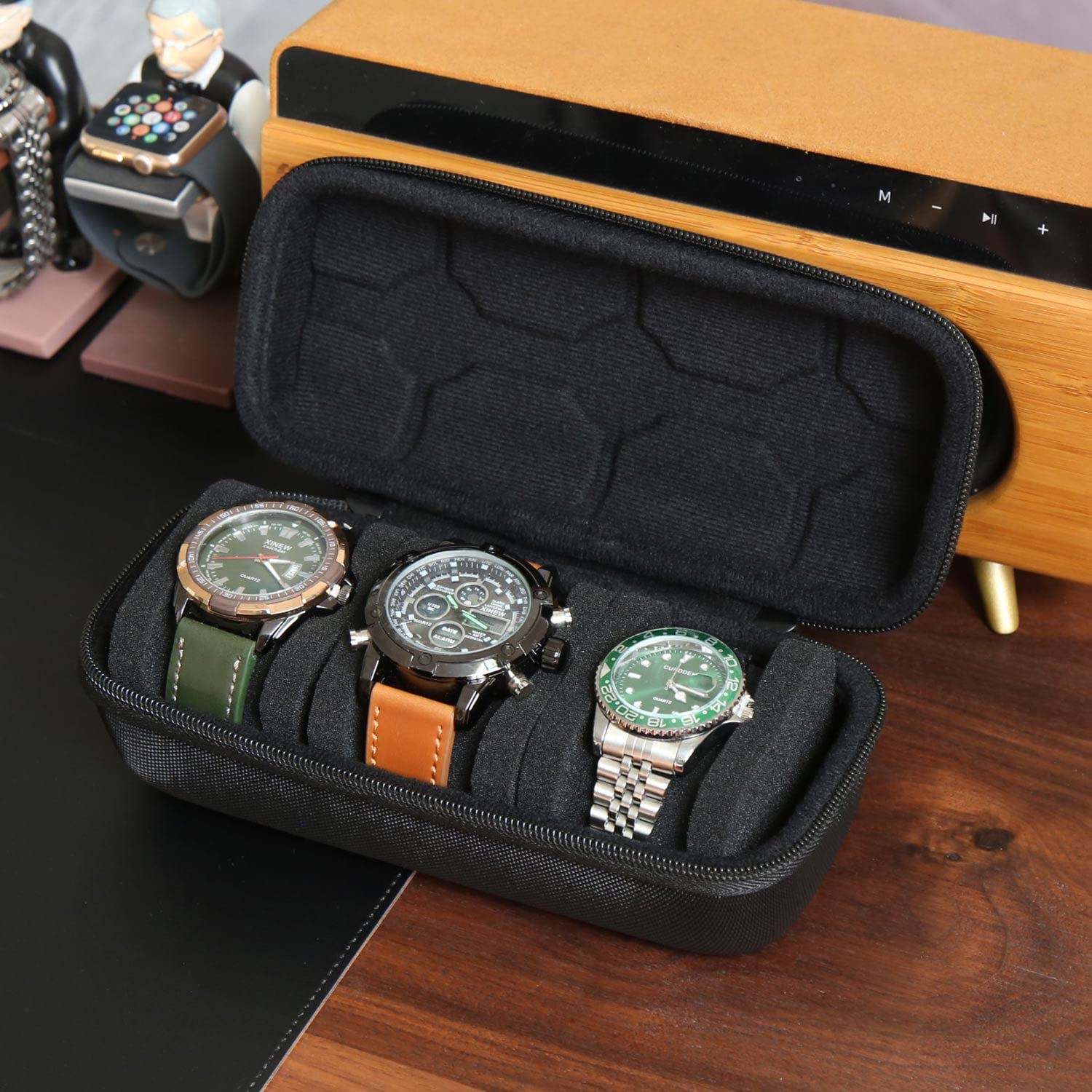 Watch Display Box - Uhrenbox-Organizer für Männer oder Frauen, Uhren-Reisetasche,