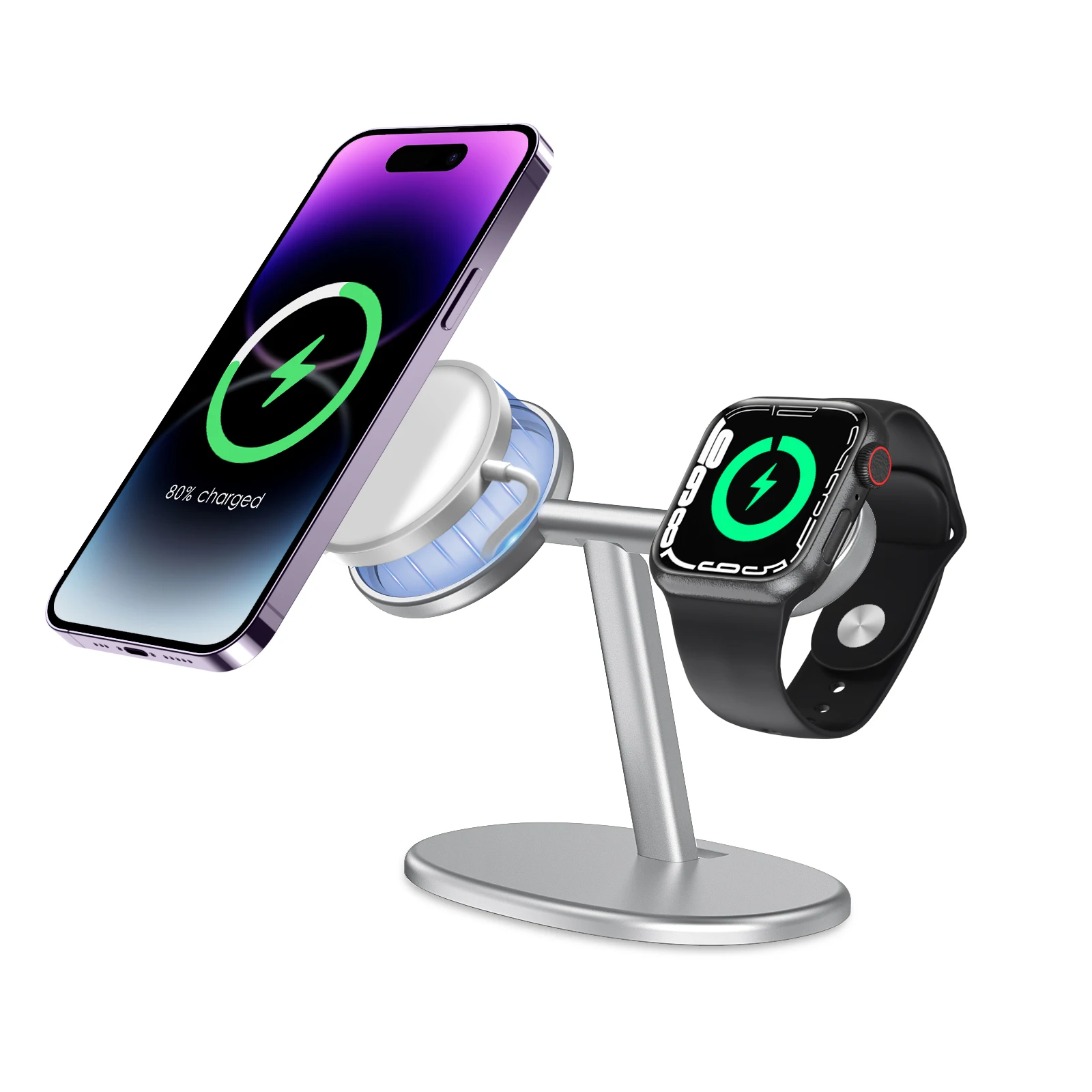 Watches & Jewelry Repair Center - EWA 2-in-1 Desktop-Telefonständer Schreibtischhalterung für Magsafe-Ladegerät