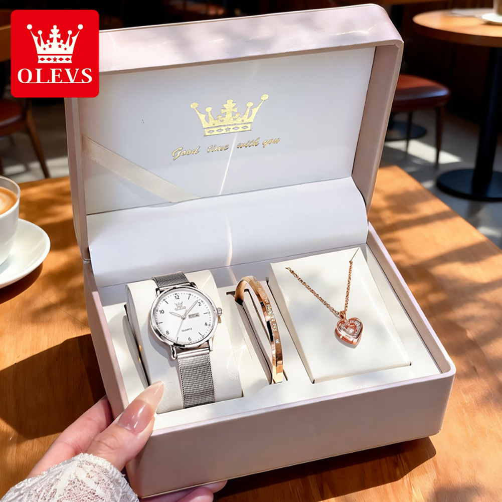 Watch Display Box - OLEVS 2996 Damenuhren Original Elegante Schlanke