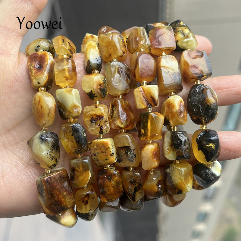Gemstone Bracelet Healing - 100% Echte Bernstein-Armbänder für Unisex Einzigartige