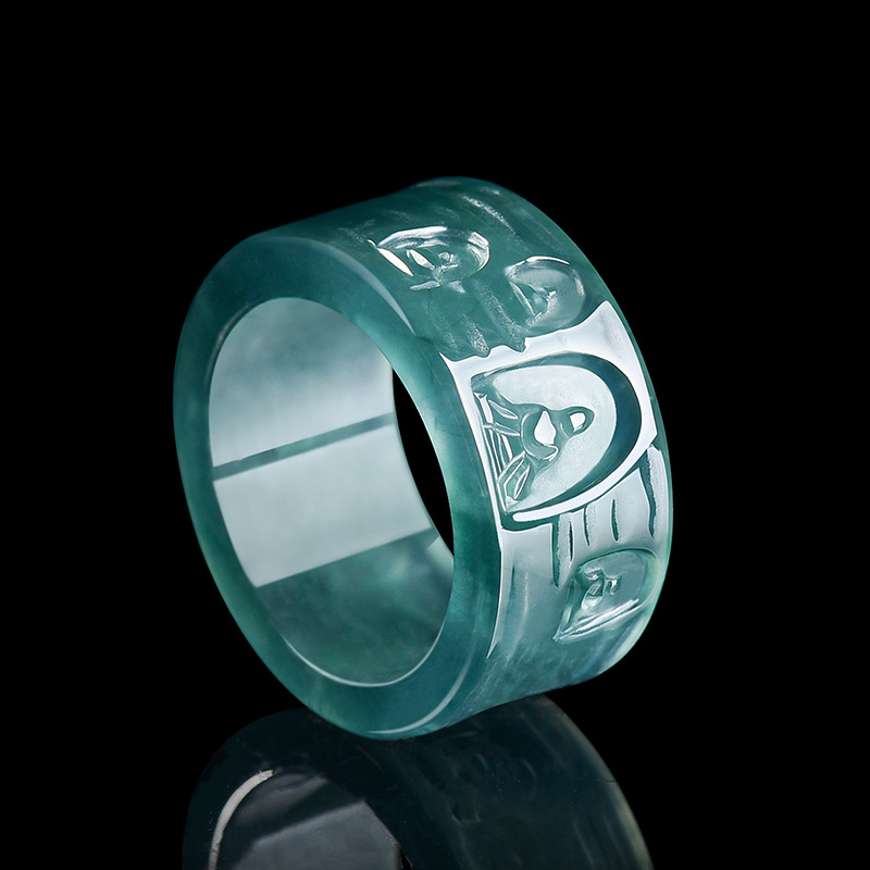 Jewelry & Watches Vitopoulos Reviews - Natürlicher burmesischer Jadeit-Buddha-Ring, luxuriöser Edelstein-Designer-Schmuck, modischer