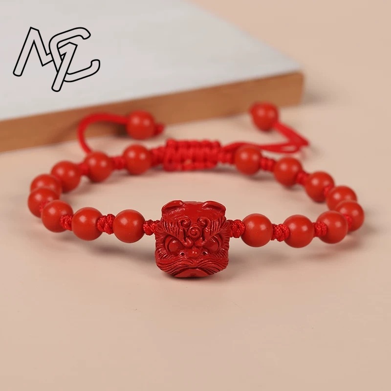 Echtes rotes Zinnober-Löwentan – Gemstone Bracelet Healing Bewertung und Preis