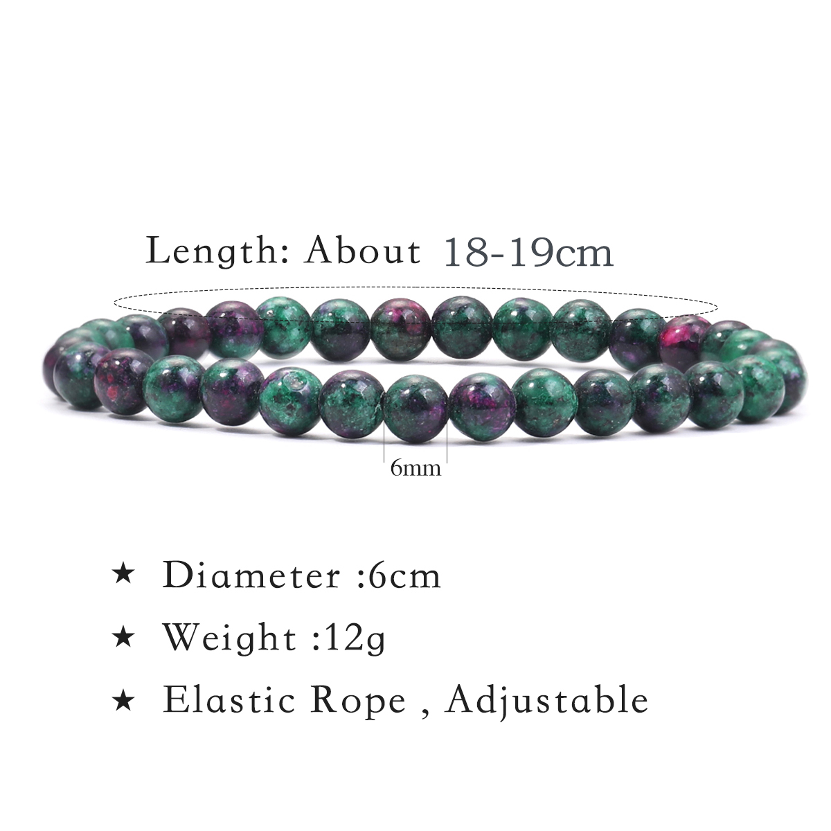 6 mm natürliches Edelstein-Arm – Gemstone Bracelet Healing Bewertung und Preis