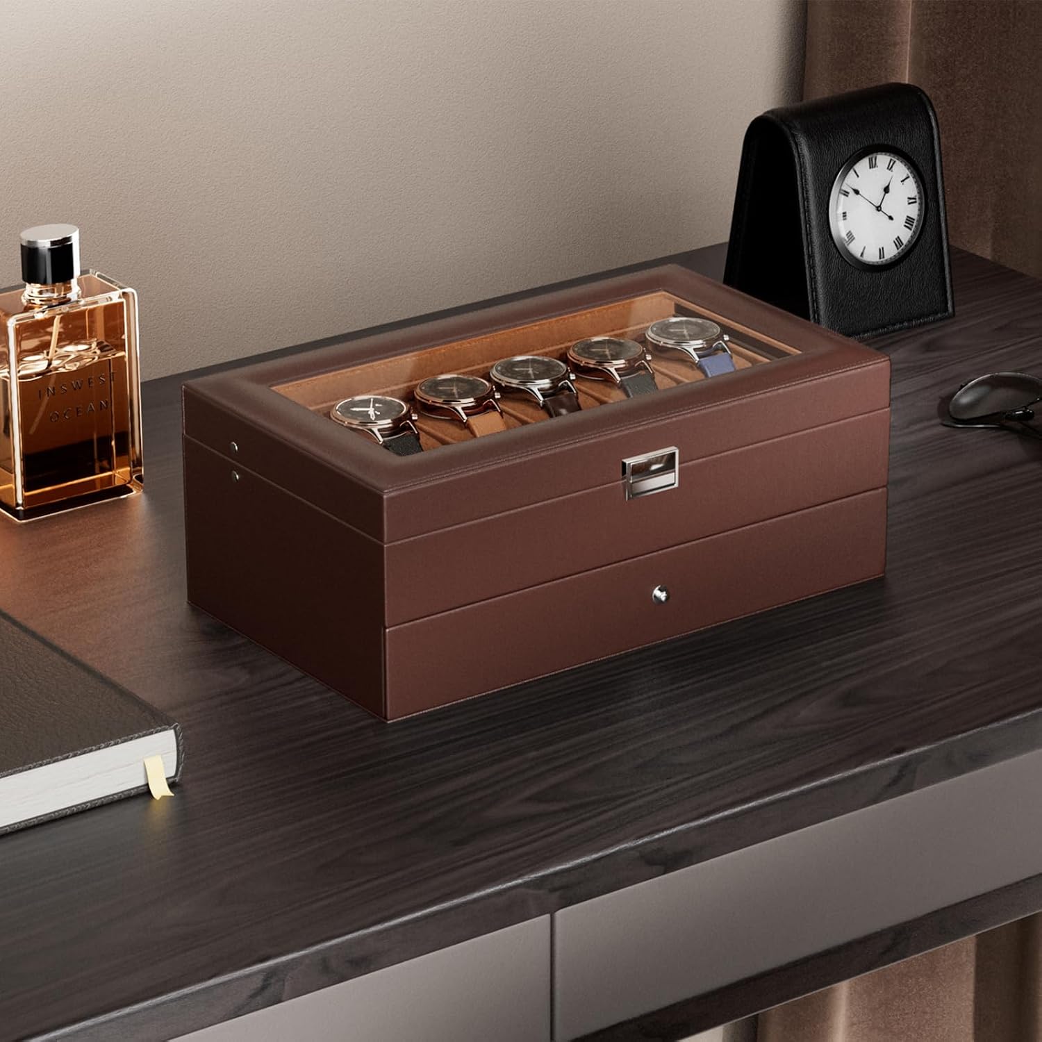 Uhrenbox mit 12 Fächern und Sc – Watch Display Box Bewertung und Preis