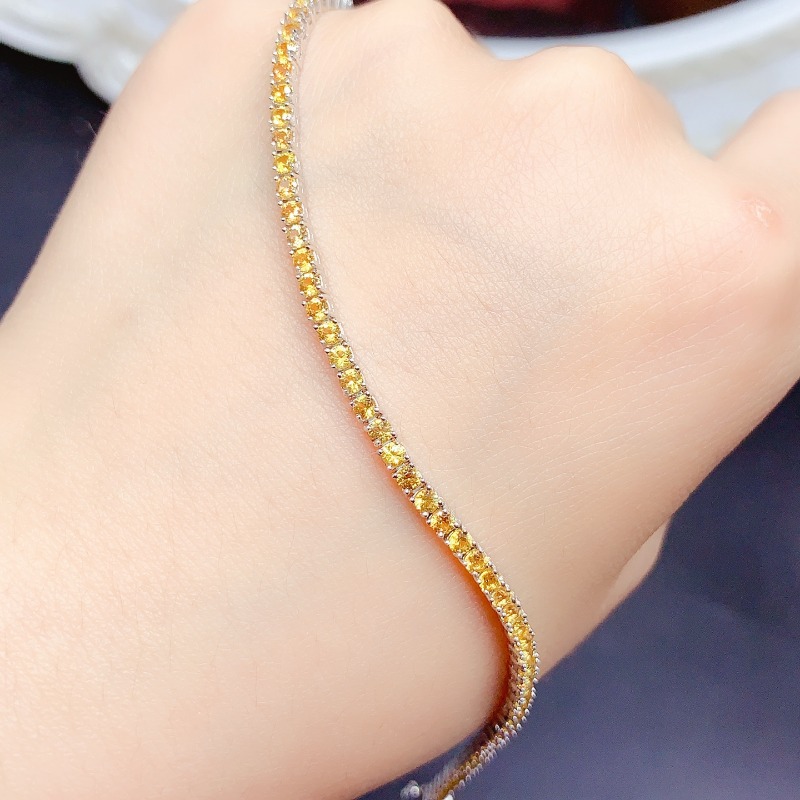 Natürliches Citrin-Tennis-Armb – Gemstone Bracelet Healing Bewertung und Preis