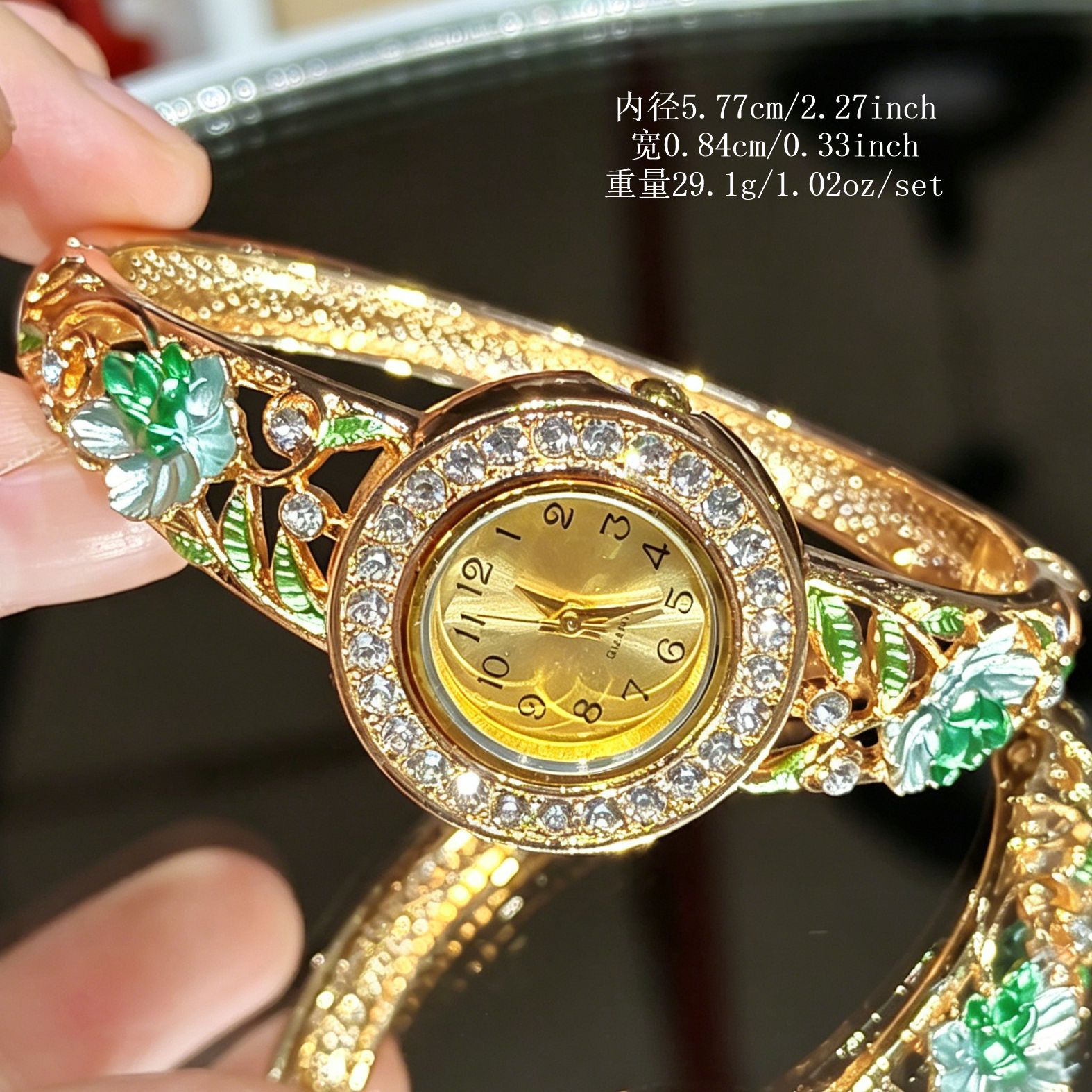 Vintage Gold-Emaille-Blumen-Ar – Jewelry Watches Vintage Bewertung und Preis