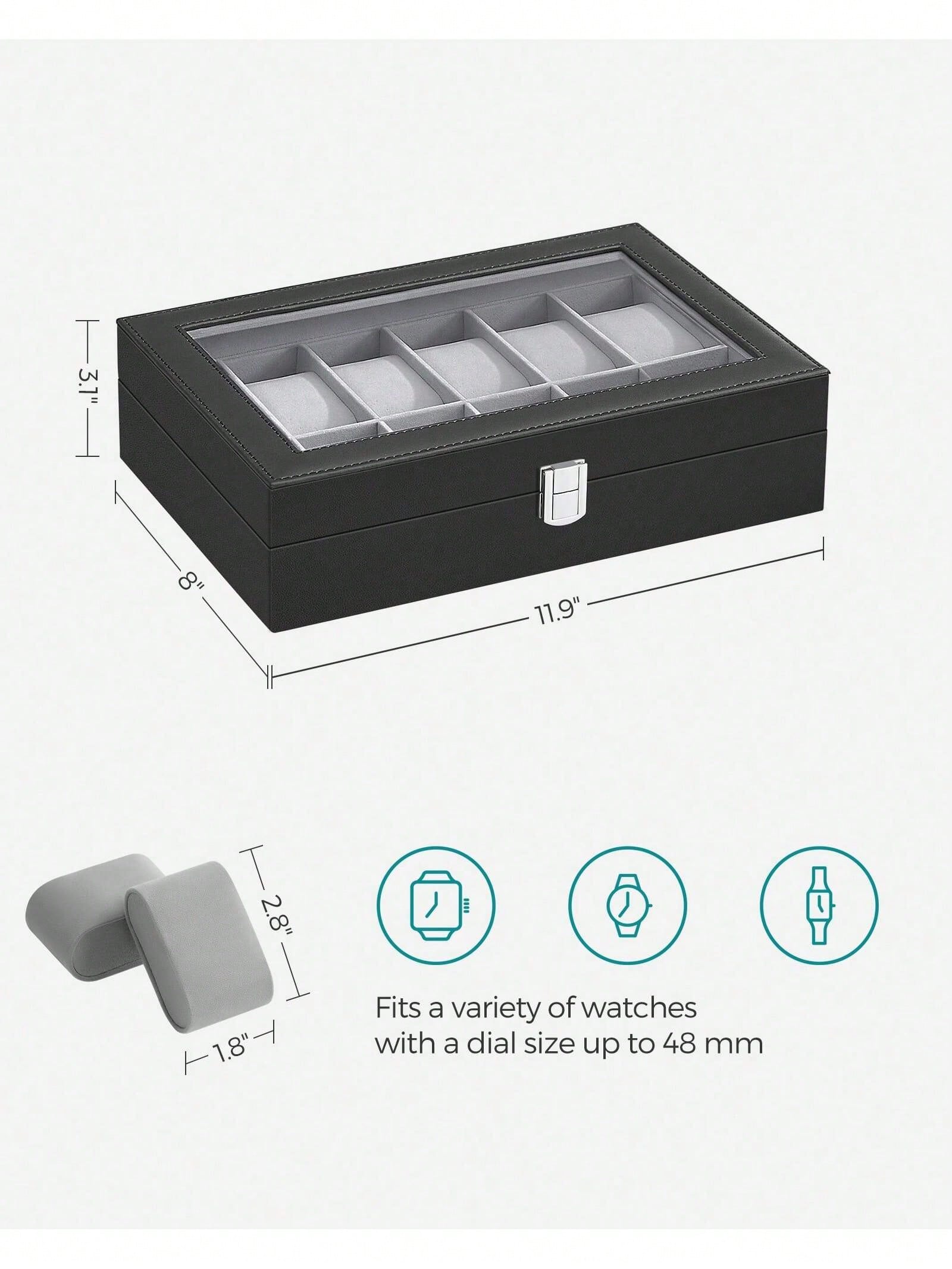 Abschließbare Uhrenbox mit 12  – Watch Display Box Bewertung und Preis