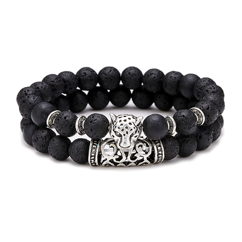 Premium 2 Teile/satz Leopard P – Gemstone Bracelet Healing Bewertung und Preis