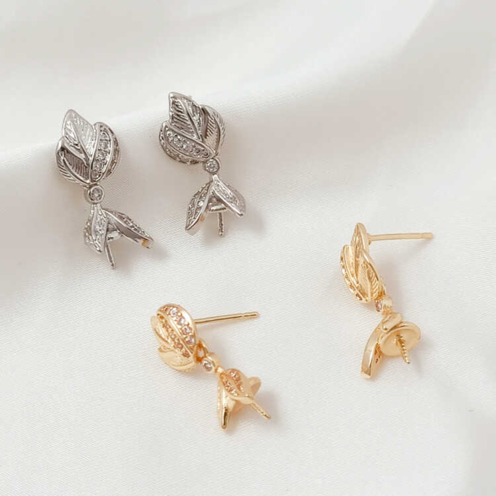 14K Mikro-Zirkonium Barock geb – Pearl Stud Earrings Bewertung und Preis
