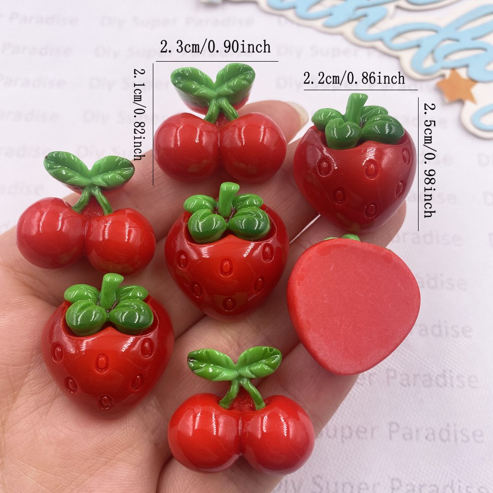 8PCS Resin Kawaii Colorful Red – Paradise Jewelry & Watches Llc Miami Reviews Bewertung und Preis
