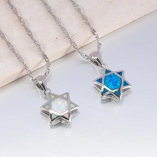 Davidstern Opal Anhänger Halsk – Jewelry & Watches Vitopoulos Reviews Bewertung und Preis