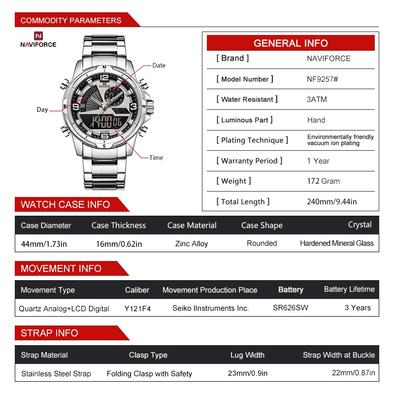 NAVIFORCE Herren-Armbanduhr mi – Watch Display Box Bewertung und Preis